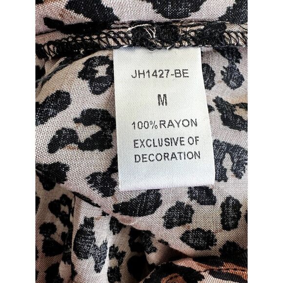 THML Tatum Total Cuteness Cheetah Print Matchstick Tank Top‎ Embroidered NWOT M - Picture 6 of 7